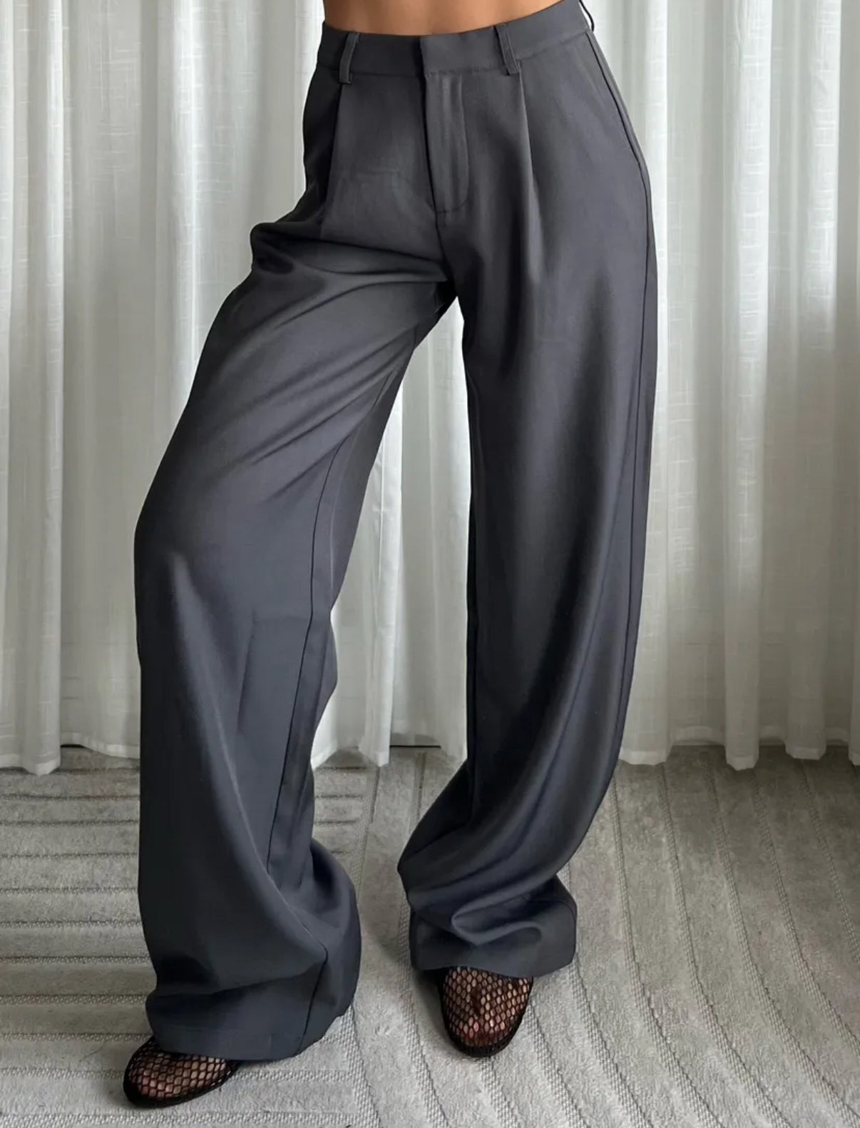 lena pantalon | donkergrijs