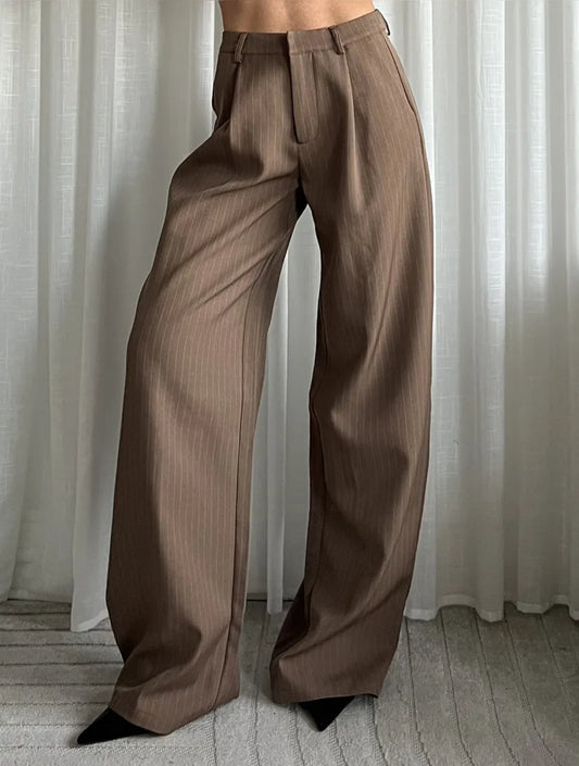linda striped pantalon | bruin