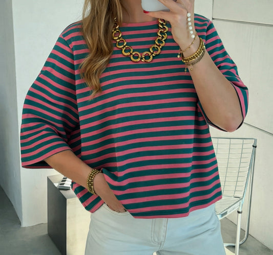 lisa striped tee | gucci green